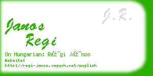 janos regi business card